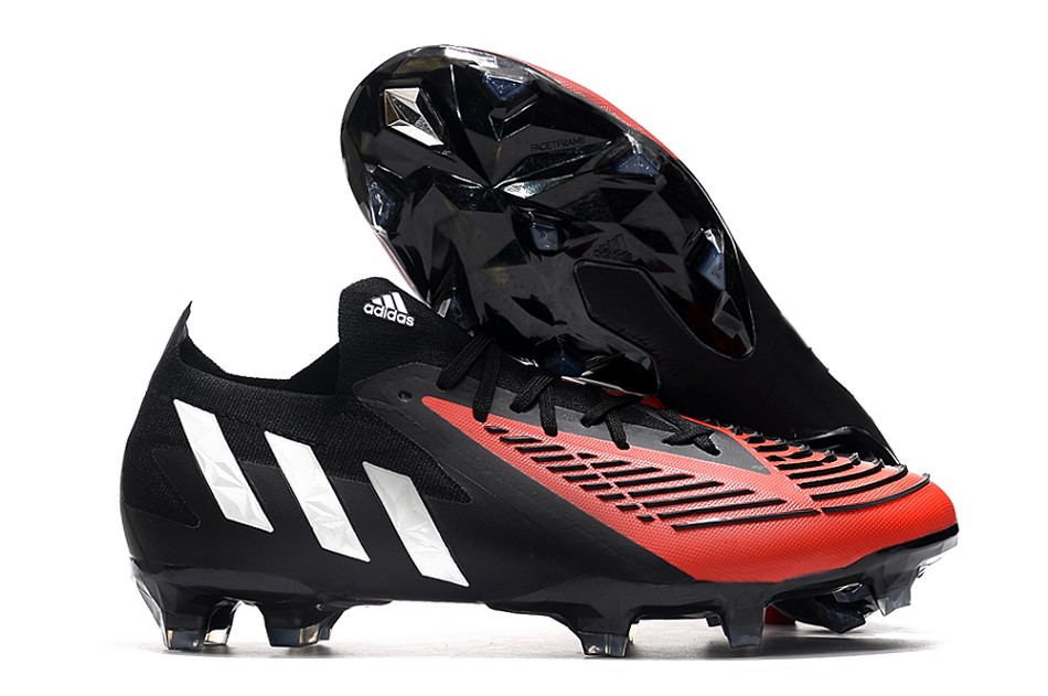 Adidas Predator Edge.1 Low FG - noir blanc rouge